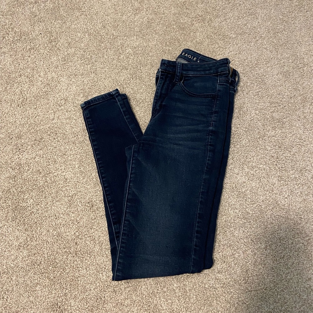 American Eagle super high rise jegging, dark wash